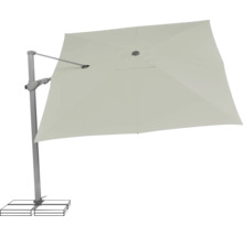 Parasol excentré avec abat-jour rectangulaire sur un pied