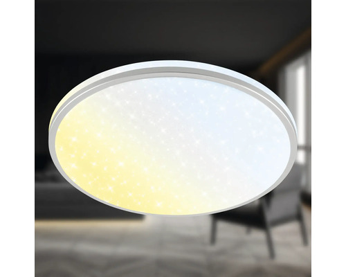 Runde LED-Deckenleuchte mit Sterneneffekt