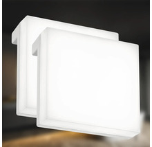 Zwei quadratische Wandleuchten für den Innenbereich