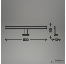 Technische Zeichnung mit Maßen in Millimeter