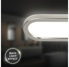 Nahaufnahme einer LED-Deckenleuchte mit Hintergrundbeleuchtung.