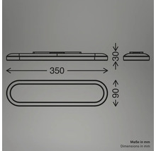 Technische Zeichnung mit Maßangaben in Millimetern