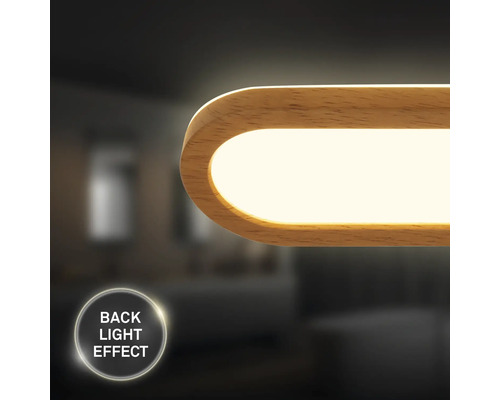 Holzlampe mit Hintergrundbeleuchtung