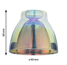 Lampenschirm aus Glas, 80 mm hoch und 90 mm Durchmesser