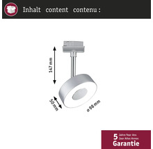 Dimensions d'un plafonnier LED rond mesurant 147 mm de hauteur et 98 mm de diamètre