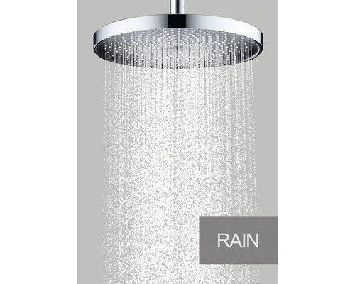 Regendusche mit Wasserstrahl