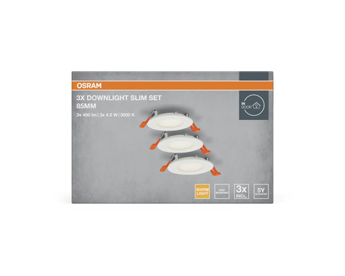 Osram 3er Set Slim Downlights 85 mm