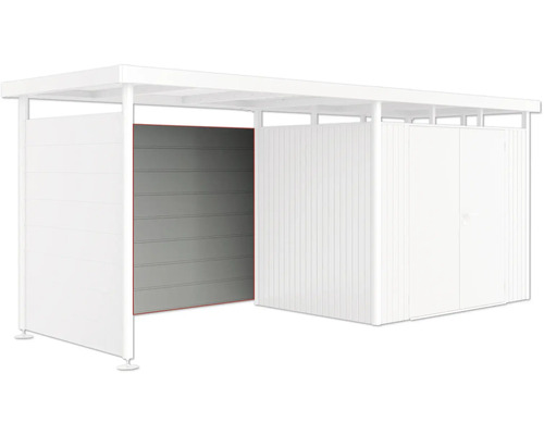 Carport mit Geräteraum und Rolltor