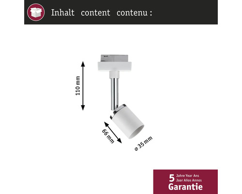 Abmessungen einer einzelnen Lampe