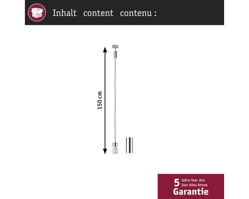 Suspension pendulaire d'une longueur de 150 cm avec 5 ans de garantie
