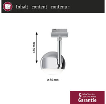 Dimensions de la lampe : 180 mm de hauteur, 80 mm de diamètre
