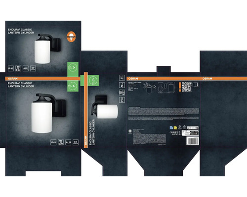 Emballage du luminaire d'extérieur Osram Endura Classic Lantern Cylinder