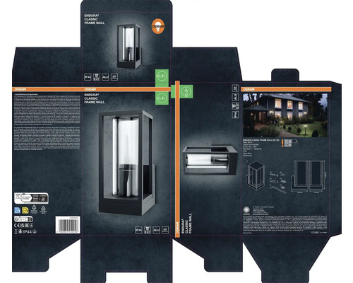 Verpackung der Osram Endura Classic Frame Wandleuchte