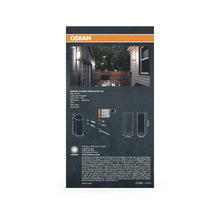 Emballage d'un luminaire extérieur Osram Endura Classic Tubular E27 DG en aluminium gris foncé