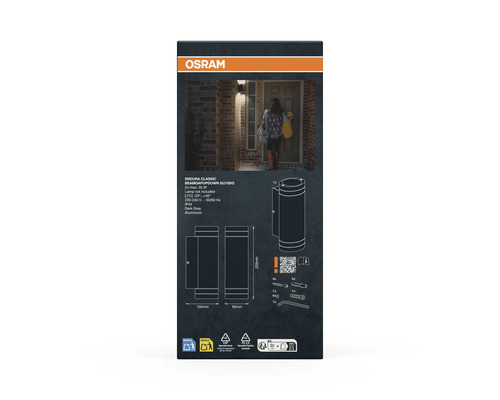 Osram Endura Classic Beamgapupdown GU10DG Aussenleuchte Produktverpackung