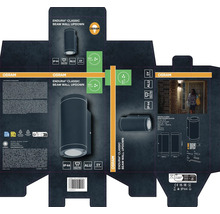 Verpackung der Osram Endura Classic Beam Wandleuchte für den Außenbereich