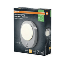 Emballage d'une applique murale à disque avec détecteur Osram Endura Style