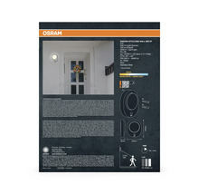 Osram Endura Style Disc applique murale avec détecteur pour l'extérieur, acier inoxydable