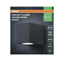 Osram Endura Classic Square Down applique d'extérieur, boîtier en aluminium
