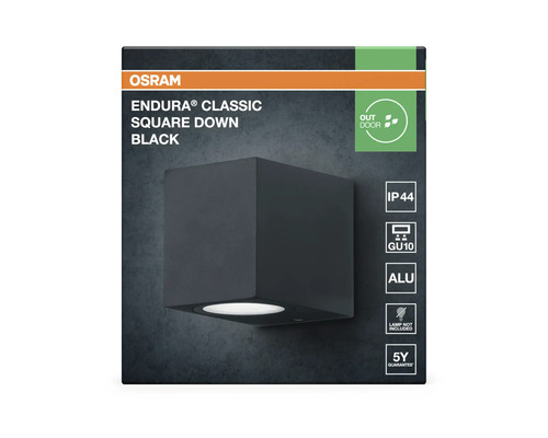 Osram Endura Classic Square Down applique d'extérieur, boîtier en aluminium