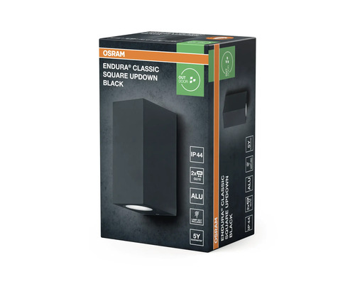 Emballage du luminaire d'extérieur Osram Endura Classic Square Updown en noir