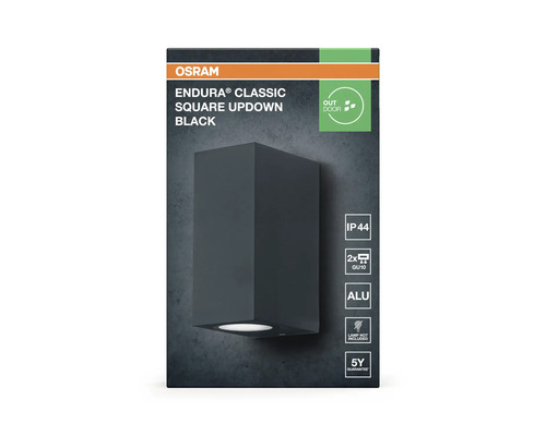 Osram Endura Classic Square Updown applique d'extérieur, boîtier en aluminium
