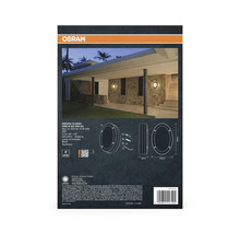Emballage d'un luminaire mural Osram Endura Classic Orbi E27 IP65 avec exemple d'application