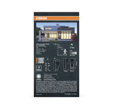 Emballage de la lampe d'extérieur Osram Endura Classic Isidor avec données techniques et informations sur le produit.