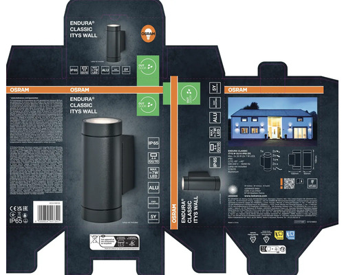 Emballage d'une applique murale Osram Endura Classic Itys