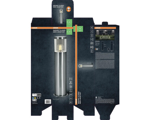 Verpackung der Osram Endura Classic Ebro 49 Zentimeter Pfostenleuchte