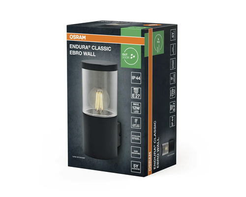 Verpackung der Osram Endura Classic Ebro Wandleuchte für den Außenbereich