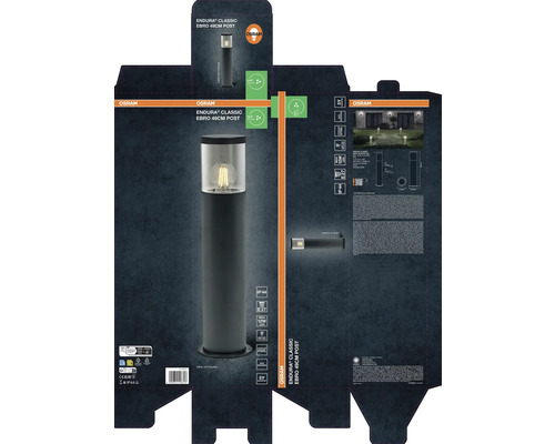 Verpackung der Osram Endura Classic Ebro 49 cm Wegeleuchte