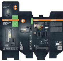 Emballage pour applique murale Osram Endura Classic Frame avec détecteur pour extérieur