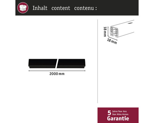 Inhalt: Zwei Leisten, 2000 mm lang und 18 mm breit, 5 Jahre Garantie