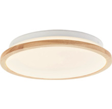 Plafonnier rond avec cadre en bois