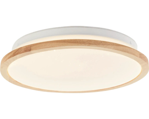 Plafonnier rond avec cadre en bois