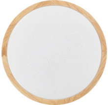 Plafonnier rond avec cadre en bois