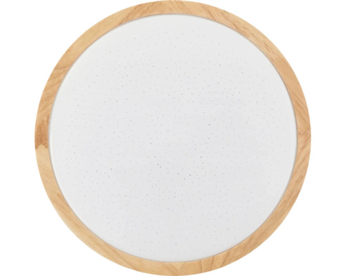 Plafonnier rond avec cadre en bois