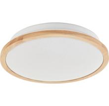 Plafonnier rond avec cadre en bois