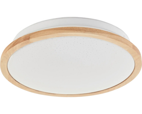 Plafonnier rond avec cadre en bois