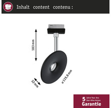 Dimensions de la lampe noire