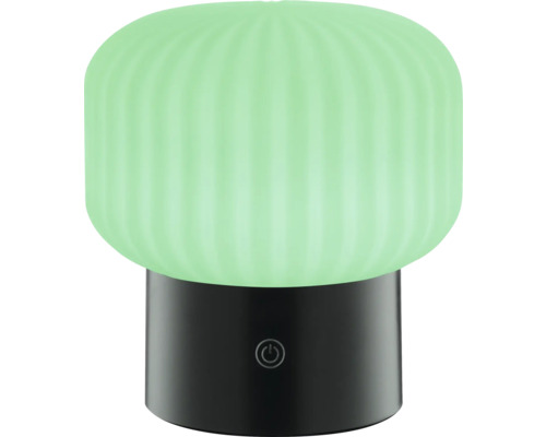 Tischleuchte mit Schirm und Bedienknopf