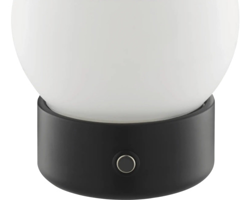 Tischleuchte mit rundem Lampenschirm und Schalter