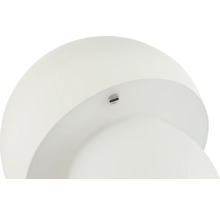 Detailansicht einer runden Leuchte mit USB-C Anschluss