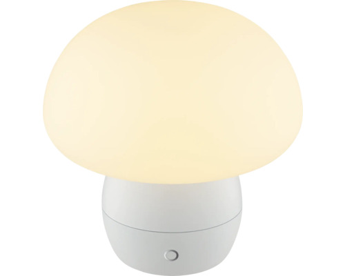 Pilzförmige Tischleuchte mit warmweissem Licht