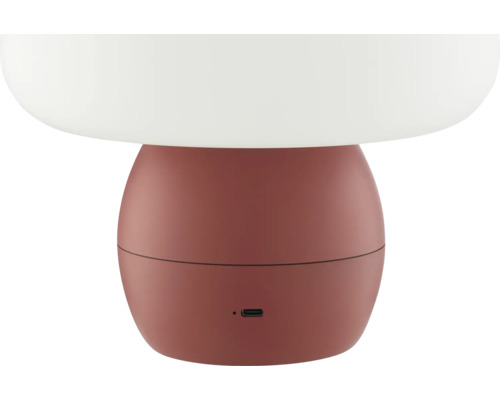 Pilzförmige Tischleuchte mit USB-Anschluss