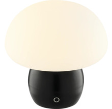 Tischleuchte mit pilzförmigem Lampenschirm und runder Basis