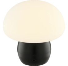 Pilzförmige Tischleuchte mit schwarzem Sockel