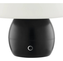 Schwarze Nachttischlampe mit kreisförmigem Schalter