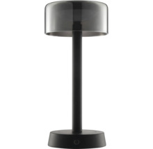 Tischleuchte mit rundem Lampenschirm und Fuß